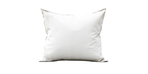 a white pillow on a white background Cutout and isolated and transparent background image