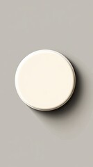 Abstract Minimalist Composition: A Single, Pale Cream Circle Against a Neutral Gray Background.