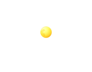 Realistic yellow sun icon isolated on transparent background