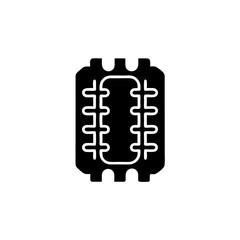 creative clean silhouette capacitor icon vector illustration