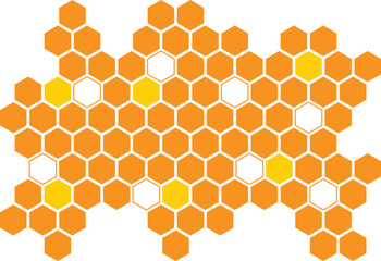 abstract trendy orange yellow honeycomb pattern perfect for background.