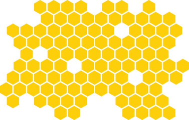 abstract trendy yellow honeycomb pattern perfect for background.