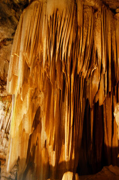 Geological formations photographed in the Cangoo caves in South Africa