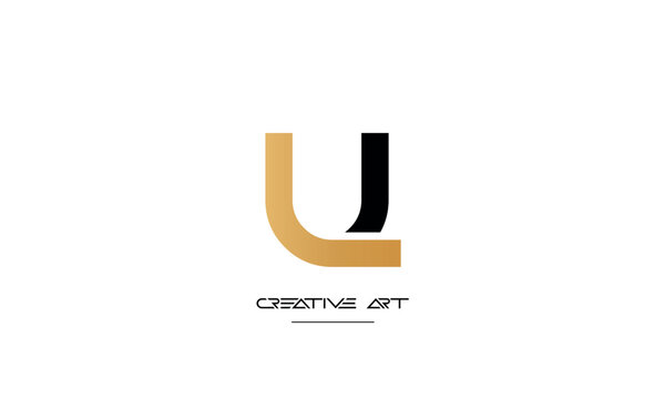 LU, UL, L, U abstract letters logo monogram