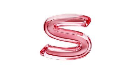 Naklejka premium Vibrant pink letter s, a modern graphic design element for branding and visual communication