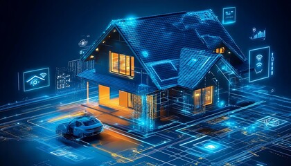 Smart home technology with electric car.