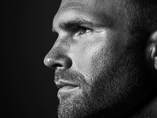 Fototapeta premium Man on colored background, handsome male portrait close up