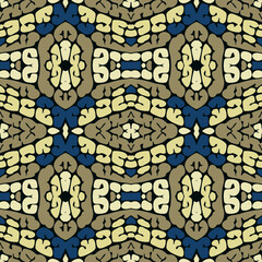 Abstract geometric damask seamless pattern ornamental. Tribal vintage abstract geometric ethnic seamless pattern ornamental. stock illustration