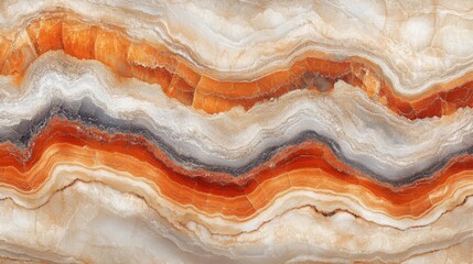 Abstract Orange Brown and White Marble Texture