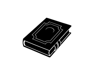 creative clean silhouette closed book icon vector illustration