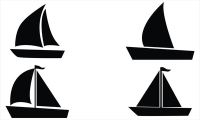 set of sailing boats