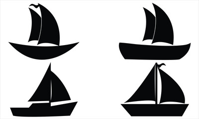 set of sailing boats