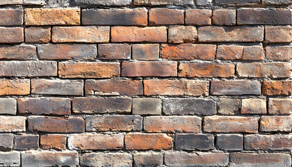 Obraz premium Textured Brick Wall with Variegated Colors for Backgrounds and Textures
