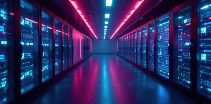 Sleek lab interior, quantum computers glowing, innovation, physics, sophisticated