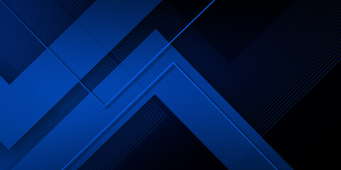 Fototapeta premium Modern dark blue banner background