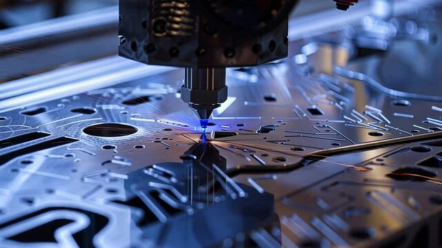 Pr&auml;zisionsbohrer arbeitet an technischer Fertigung