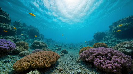 Naklejka premium Diving into the depths of the ocean's beauty