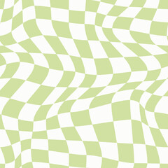 Groovy trippy abstract background. Vintage retro style wallpaper for textile, fabric, wrapping paper. Vector check surface