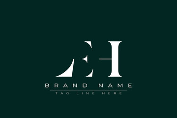 LEH abstract letter logo design. This logo is designed by three abstract letters.