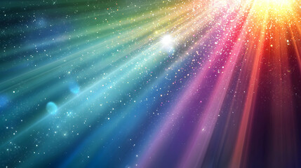 Radiant Light Streaks with Sparkling Particles Create Ethereal Glow