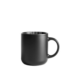 Black coffee cup isolated on transparent background