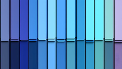 Fototapeta premium Rows of Blue Color Swatches with Shadow Effect Design