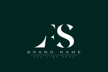 Fototapeta premium LFS abstract letter logo design. This logo is designed by three abstract letters.