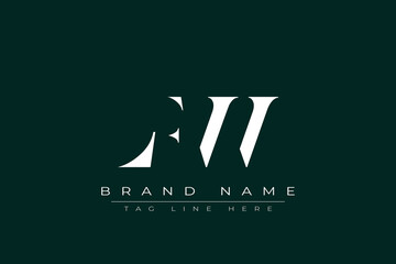 Fototapeta premium LFW abstract letter logo design. This logo is designed by three abstract letters.