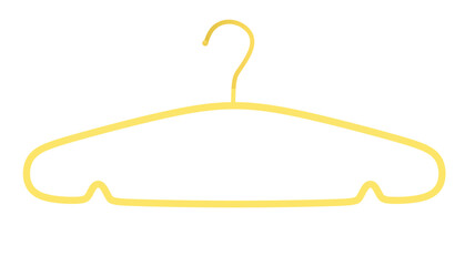 Yellow  plastic hanger.  vector illustration