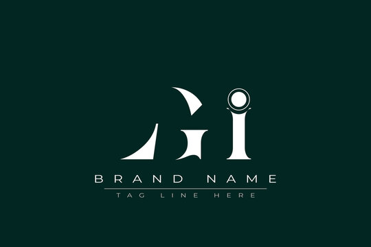 LGI abstract letter logo design. This logo is designed by three abstract letters.