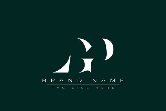 LGP abstract letter logo design. This logo is designed by three abstract letters.