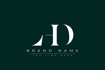 LHD abstract letter logo design. This logo is designed by three abstract letters.