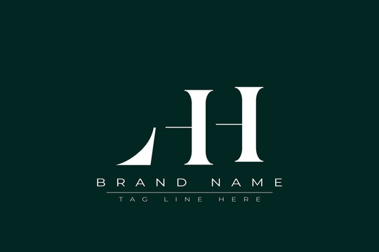 LHH abstract letter logo design. This logo is designed by three abstract letters.