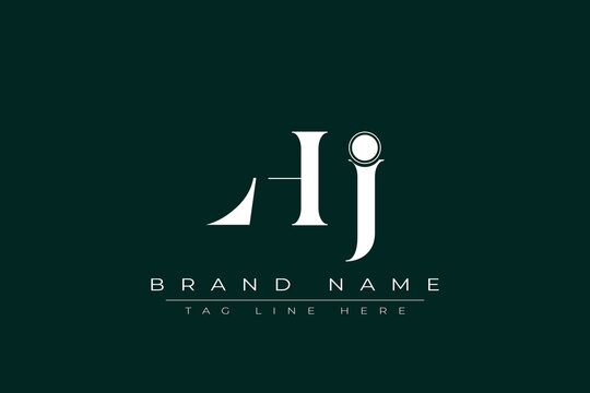 LHJ abstract letter logo design. This logo is designed by three abstract letters.