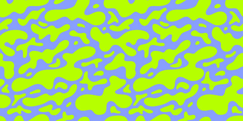 Abstract wavy y2k shape seamless pattern illustration.