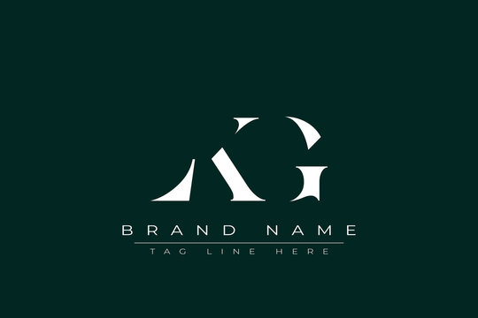 LKG abstract letter logo design. This logo is designed by three abstract letters.