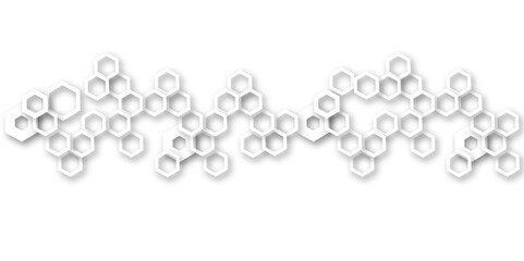 Abstract white and grey hexagon technology geometric pattern concept white background. Use for template, wallpaper, website vector illustration.