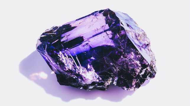 Realistic iolite mineral displaying pleochroism for gemstone education and collection