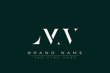 LMV abstract letter logo design. This logo is designed by three abstract letters.
