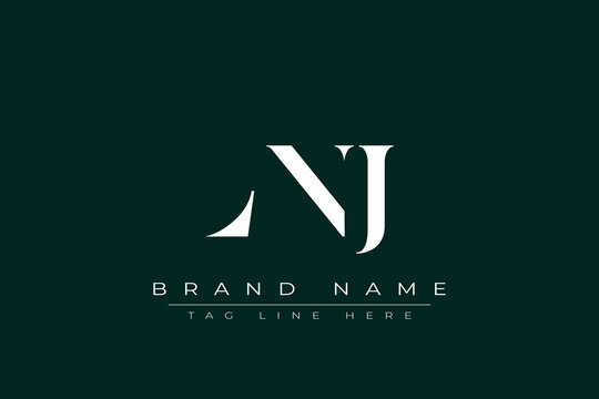 LNJ abstract letter logo design. This logo is designed by three abstract letters.