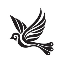 Elegant illustration of a golden Sankofa bird with minimalist and symbolic design for African heritage artwork Black History Month