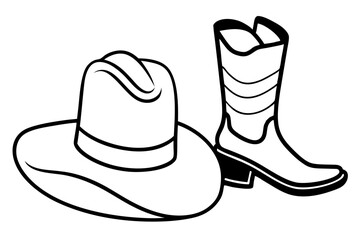 chair and table line art silhouette vector illustration