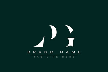 LPG abstract letter logo design. This logo is designed by three abstract letters.