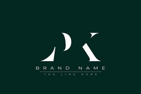 LPK abstract letter logo design. This logo is designed by three abstract letters.