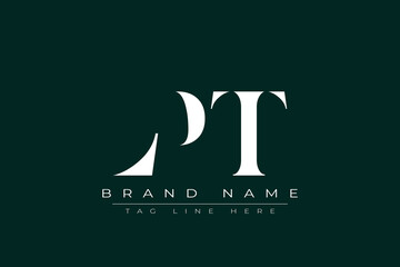 LPT abstract letter logo design. This logo is designed by three abstract letters.