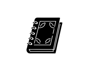 creative clean silhouette notebook icon vector illustration 