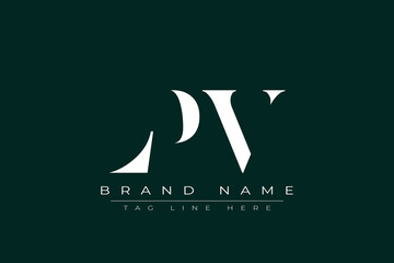 LPV abstract letter logo design. This logo is designed by three abstract letters.