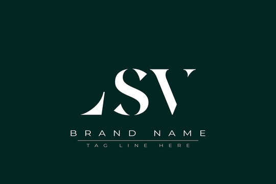 LSV abstract letter logo design. This logo is designed by three abstract letters.