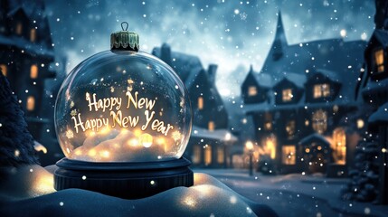 Fototapeta premium Snow globe with 