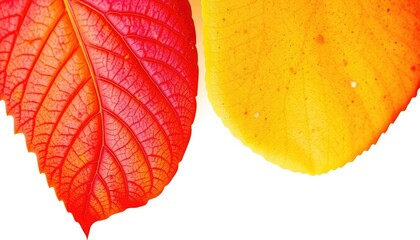 Single autumn leaf isolated on white background, isolated, botanical